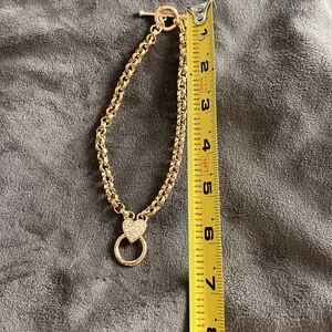 Gold Heart Charm Bracelet